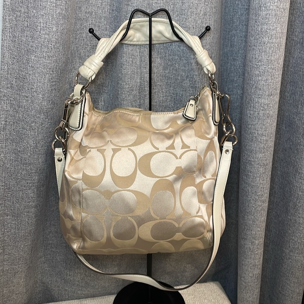 Coach Satin White 2009 Shoulder Crossbody Bag - Picture 6 of 15